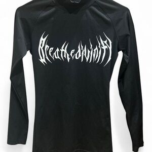 Breathe Divinity Black Long Sleeve Compression Athletic Shirt - Small